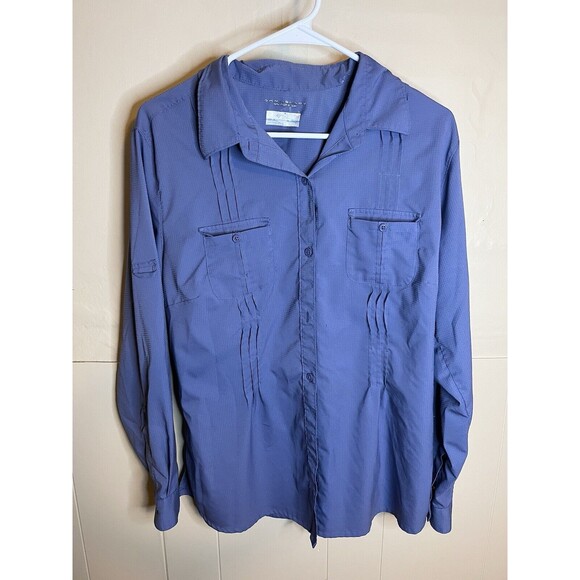 Columbia Tops - Columbia PFG Omni-Shade Fishing Womens XL Blue Long Sleeve Vented Shirt